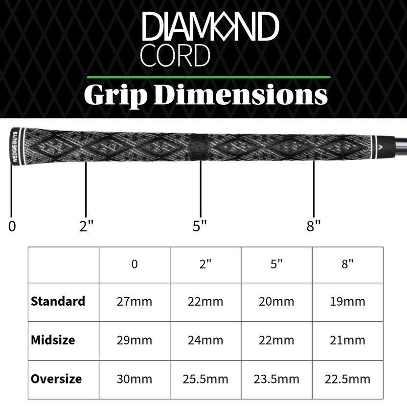 Diamond Cord Golf Grip | Full Cord Grips
